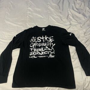 Nike Denver Broncos NFL “Justice” Black Tee with White Logo